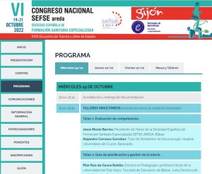 VI Congreso Nacional de la Sociedad Española de Formación Sanitaria Especializada ( SEFSE areda) del 19 al 21 de Octubre. Gijón  2022 0